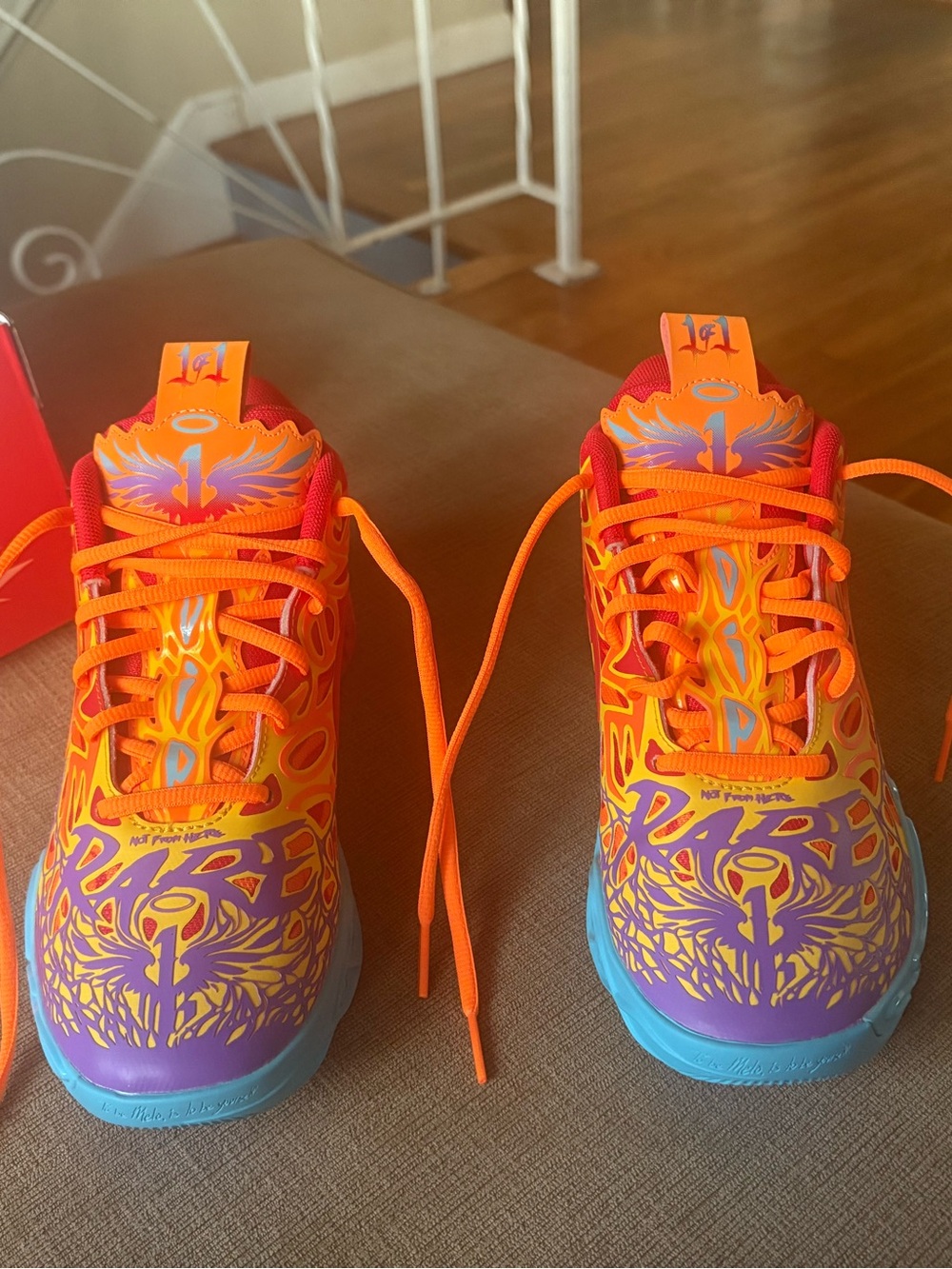 Puma Lamelo Ball MB.04 Phoenix Jr Basketball Sneakers, Size Y4 (NIB) - Picture 3 of 7